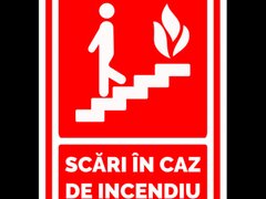 Semn pentru scari in caz de incendiu